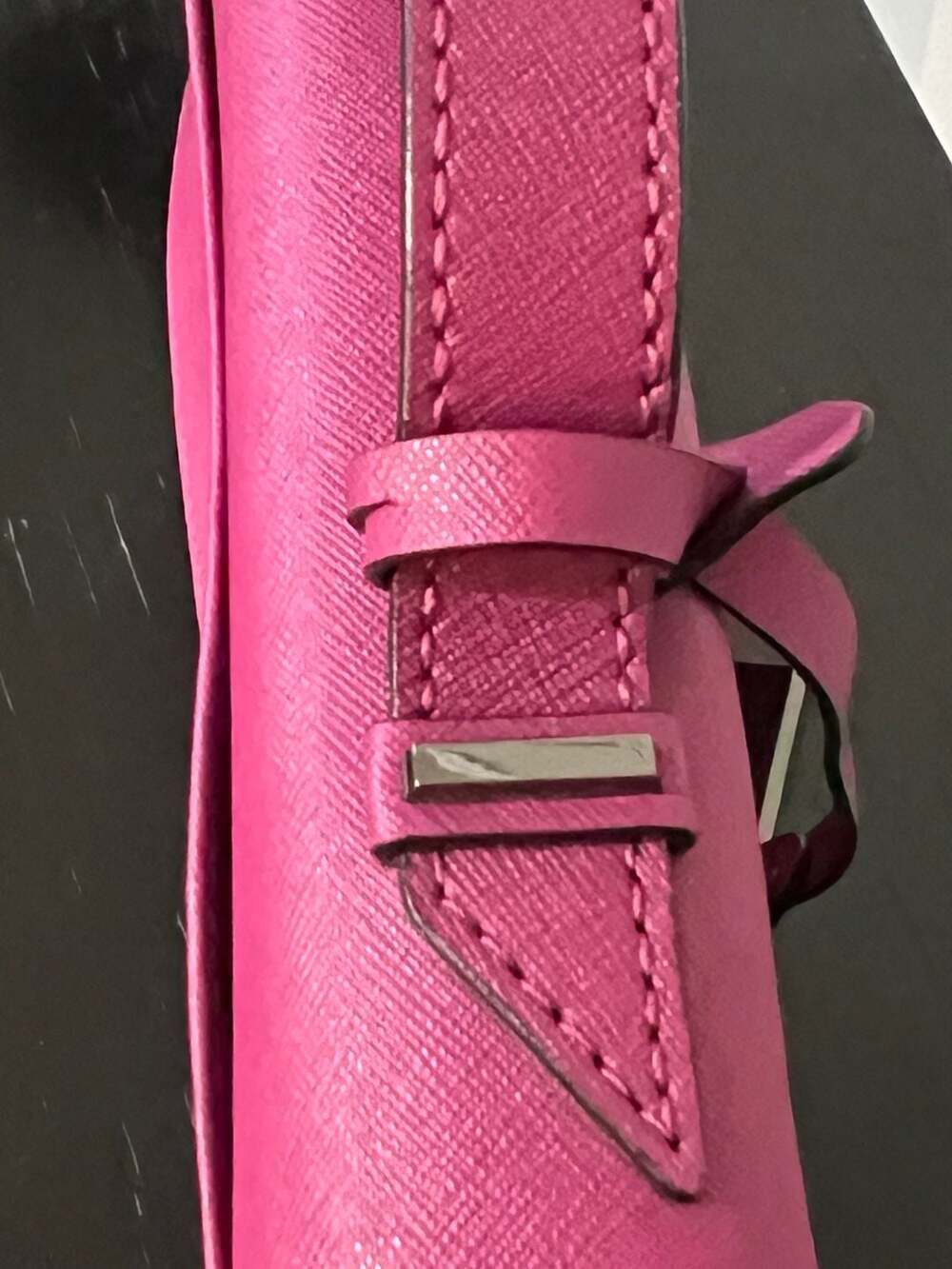 Botkier Cobble Hill Crossbody Magnetic Flap Bag in Fuchsia Pink Saffiano Leather - Picture 5 of 9